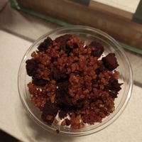 Small with brownie and cinnamon sugar at YB (Yoghurt Barn) by Autogrill Belgium in Brussels