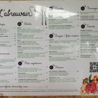 The menu at L'Abreuvoir in Paris