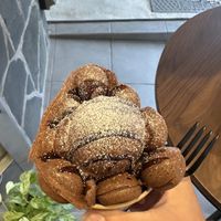 Chocolate waffle with ice cream   at Soy Stories in Fukuoka