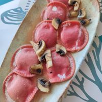 Falafel ravioli at Aeoli Restaurant in Paros