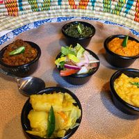 Vegan platter   at Mosob in Glasgow