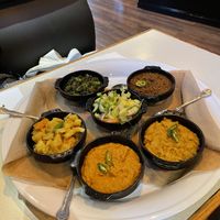 Vegan sample platter  at Mosob in Glasgow