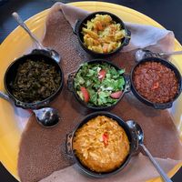 Vegan platter for two at Mosob in Glasgow