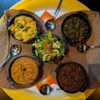 Sharing platter  at Mosob in Glasgow