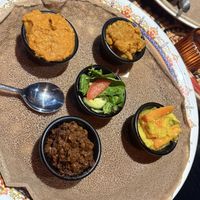 Vegan platter  at Mosob in Glasgow