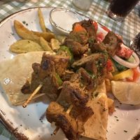 Vegan souvlaki   at Raphael's Restaurant in Ayia Napa