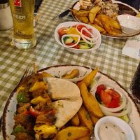 Vegan souvlaki at Raphael's Restaurant in Ayia Napa