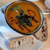 vegane Kürbissuppe at Restaurant Miramar in Chemnitz