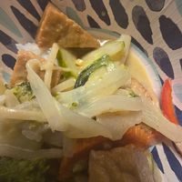 Green Curry with veggies and fried tofu at Thai Room in Kill Devil Hills