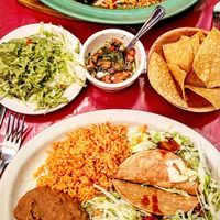 Tacos and nachos! at Tortugas Mexican Village in Princeton