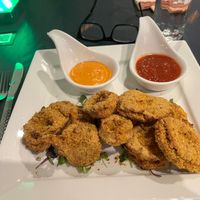 This was the(air)fried Calamari which was good. The sauces were a nice complement.  at V-Spot in New Hope