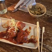 (Half eaten) cauliflower & frickles  at The Feathers in Rickmansworth