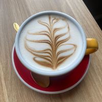 Latte at Freya Cafe in Warsaw
