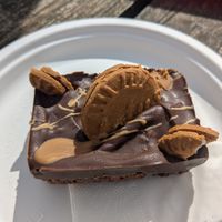 Vegan biscoff tiffin at RSPB Bempton Cliffs in Bridlington