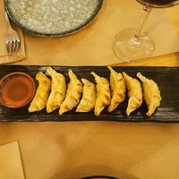 Vegan gyozas at Mistura in Conil De La Frontera