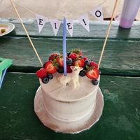 6" 3-Layer naked berries and cream cake  at Pure & Simple Desserts in Eagle River