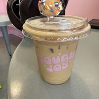 Iced latte  at Dough Joy - SW Oregon in Seattle