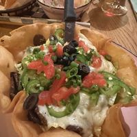 Vegan taco salad   at Camp Taco at Lost Forty Brewing in Little Rock