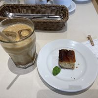 Almond milk curdled (+vegan cheese cake )  at Whitely Kyoto in Kyoto