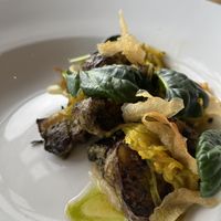 Main course ~ artichoke dish  at Sault in Daylesford