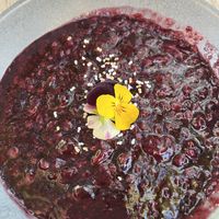 Warm berry pudding  at Wahpepah's Kitchen in Oakland