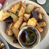 Potato wedges with amazing dipping sauce  at Wahpepah's Kitchen in Oakland