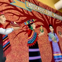 Inside Mural  at Wahpepah's Kitchen in Oakland