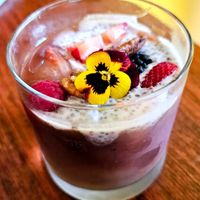 Foraged Chokecherry Pudding #Veganuary at Wahpepah's Kitchen in Oakland