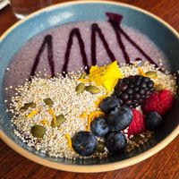 Blue corn mush at Wahpepah's Kitchen in Oakland