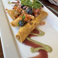 Sweet potato hibiscus taquitos   at Wahpepah's Kitchen in Oakland