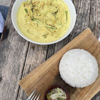 Vegan curry  at Karma Kayak in 