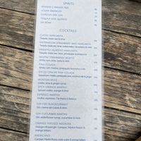 Beware!! Pina coloda is made with milk!   at Karma Kayak in 