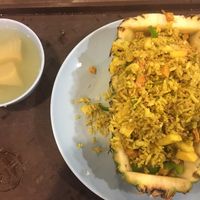 Pineapple fried rice $ 4,50 at SuManYuan 素满园 - People's Park Centre in Central Singapore
