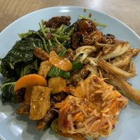 Buffet plate  at SuManYuan 素满园 - People's Park Centre in Central Singapore