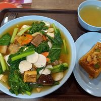 Hor fun with tofu at SuManYuan 素满园 - People's Park Centre in Central Singapore