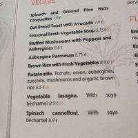 Current menu 2020 at Capri in Lanzarote