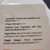 Current menu, December 2020 at Capri in Lanzarote