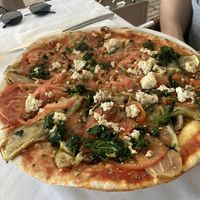Vegan pizza - Very bland   at Capri in Lanzarote