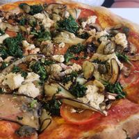 vegan pizza at Capri in Lanzarote
