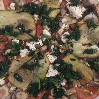 Vegan pizza at Capri in Lanzarote