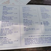 Food menu at In Kannen & Kruiken in Breda