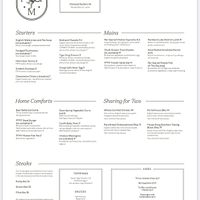 Menu August 2023  at Pleased to Meet You in Morpeth
