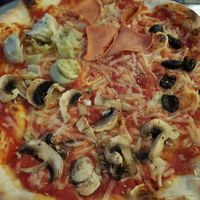 Quattro stagioni pizza at Pizza Piccolo in South West London