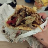 Vegan gyros 👍 (they could replaced tzatziki with hummus) at Star Fast Food in Rhodes