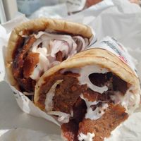 Vegan gyros with vegan mayo at Star Fast Food in Rhodes
