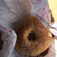 "Pastrami-cheese" bagel at KINGBABYBAGELS in Newcastle Upon Tyne