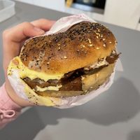 Vegan Ruben in everything bagel  at KINGBABYBAGELS in Newcastle Upon Tyne