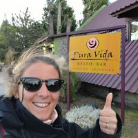 Outside the restaurant at Pura Vida in El Calafate