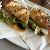 Vegan veggie sandwich   at Pura Vida in El Calafate