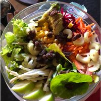Salad without egg and added avocado  at Pura Vida in El Calafate